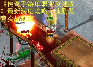 《传奇手游单职业攻速版》最新深度攻略：速刷发育实战指南